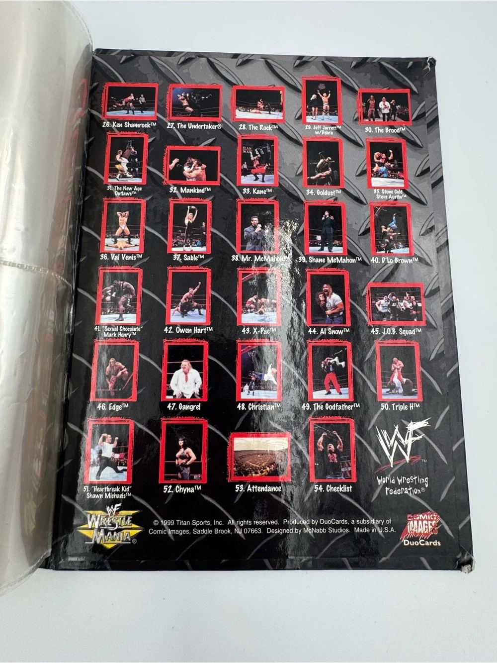 1999 WWF WrestleMania‎ Live Photocard Album Binder EMPTY No Cards WWE Vintage